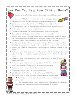 Preview of How Can You Help at Home? A List for Parents