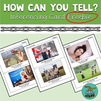Preview of How Can You Tell? Inferencing Card Freebie: speech therapy, teletherapy