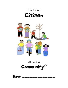 Preview of How Can a Student Affect a Community?: A  Student Work Packet