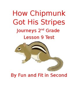 Preview of How Chipmunk Got His Stripes Assessment