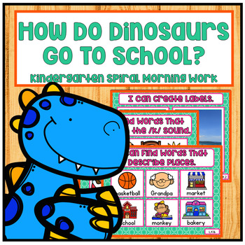 Preview of How Do Dinosaurs Go To School? Kindergarten RTI Digital Review