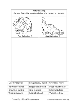 How Do Dinosaurs Go to School by Jane Yolen Freebie Activities | TpT