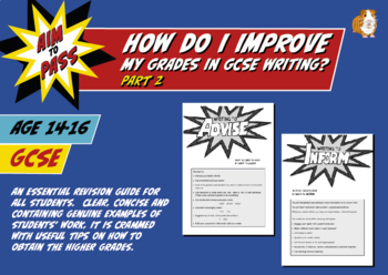 Preview of How Do I Improve My Grades In GCSE English writing? PART 2 (14-16 years)