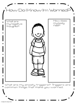 Identifying Anxiety Printables by Miss D's Class | TPT