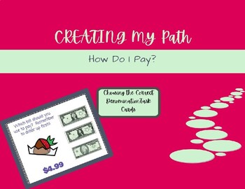 Preview of How Do I Pay? Choosing the correct denomination to pay for purchases task cards