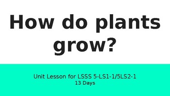 Preview of How Do Plants Grow? (Unit 1, Part 1)