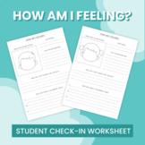 Emotional Check In Worksheet Teaching Resources | TPT