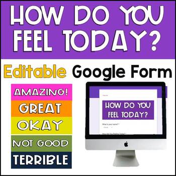 Preview of How Do You Feel Today? Google Form (Distance Learning)