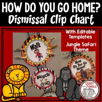 Preview of How Do You Go Home Dismissal Clip Chart and Math Graphing