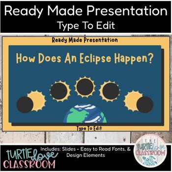 Preview of How Does An Eclipse Happen? Science Ready Made Presentation - Ready To Edit!