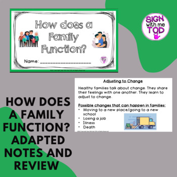 Preview of Family Health - Adapted Notes and Review