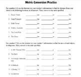 How Far, How Big, How Full? - A Metric Conversion Practice