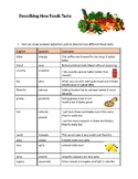 Describing How Foods Taste ESL Mini Lesson (Student Version)