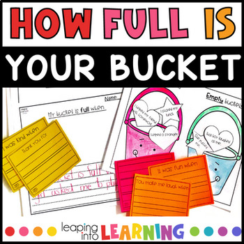 Preview of How Full is Your Bucket | Bucket Filler Activities