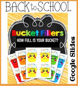 Preview of How Full is Your Bucket? Digital Resources Morning Work back to school