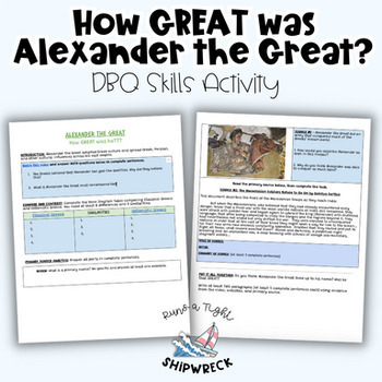 Preview of How GREAT was Alexander the Great? DBQ Skills Practice READY TO POST OR PRINT