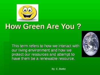 Preview of How Green Are You?
