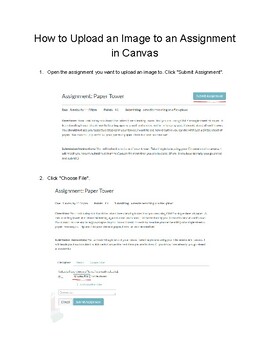 Preview of How To Guide: Uploading an Image to an Assignment in Canvas from Chromebook