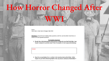 Preview of How Horror Changed After World War I (WWI)