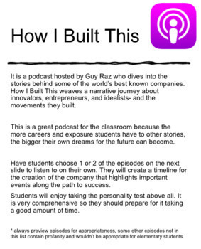 Preview of How I Built This Podcast Companion Sheet