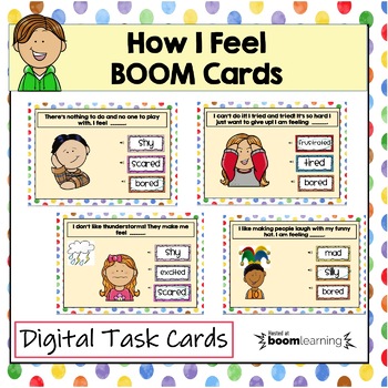 Preview of How I Feel, Boom Cards for Social Emotional Learning