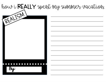 how i spent my summer vacation writing activity by mrs kiswardys class