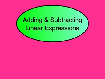Preview of How I Teach Adding & Subtracting Linear Expressions