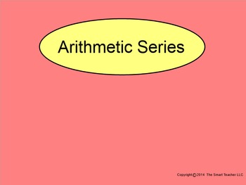 Preview of How I Teach Arithmetic Series