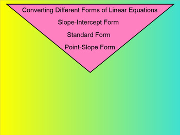 Preview of How I Teach Converting Linear Equations