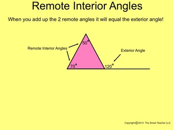 How I Teach Exterior Remote Interior Angles Using The Smartboard