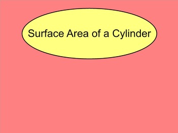 Preview of How I Teach Finding the Surface Area of a Cylinder