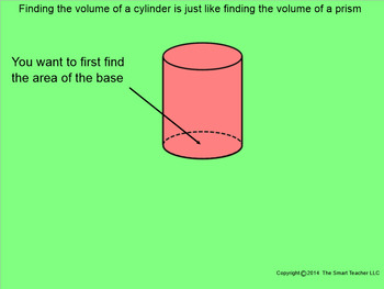 Preview of How I Teach Finding the Volume of a Cylinder Using the Smartboard