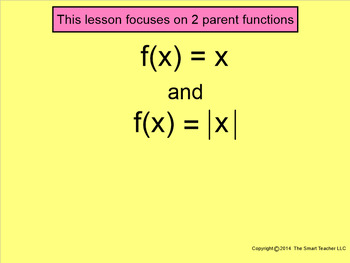 Preview of How I Teach Parent Functions and their Transformations