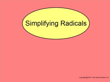 Preview of How I Teach Simplifying Radicals Part 1