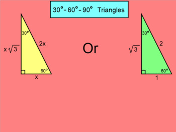 Preview of How I Teach Special Right Triangles (30, 60, 90)