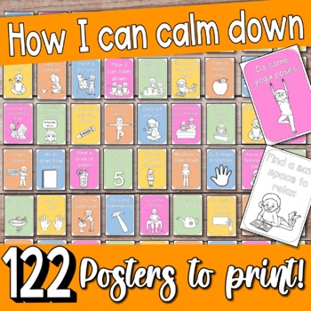 How I can calm down - coping skills posters for calm corners and SEN
