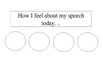 Preview of How I feel about my speech today - Fluency notebook activity