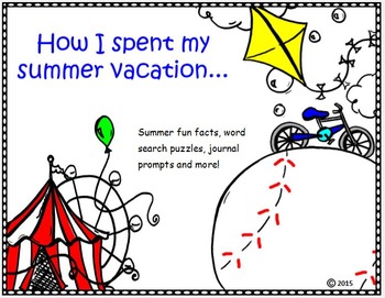 How I spent my summer vacation by Teacher Dollar Store | TpT