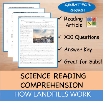 Preview of How Landfills Work - Reading Passage x 10 Questions