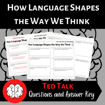 Preview of How Language Shapes the Way We Think Ted Talk Questions and Answer Key