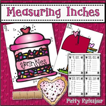 Preview of How Long Is It?  Measuring Inches on Valentine Pictures