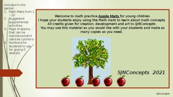 Preview of How Many Apples Math Mats