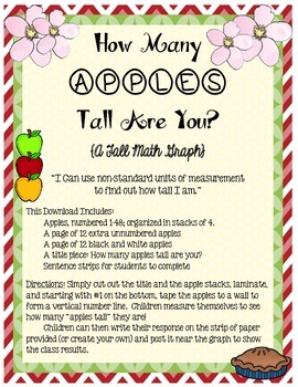 Preview of How Many Apples Tall Are You?