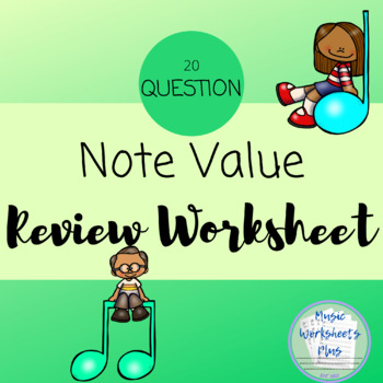 Note value worksheet by Shannon Green | Teachers Pay Teachers