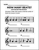 How Many Beats? - Dotted Rhythm Worksheet