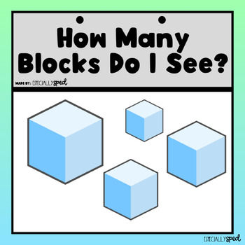 Preview of How Many Blocks Do I See? Interactive Adapted Book (Counting Practice)