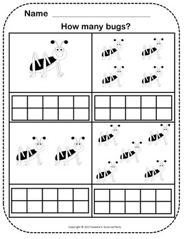How Many Bugs Counting Activity Package by Sweetie's | TPT
