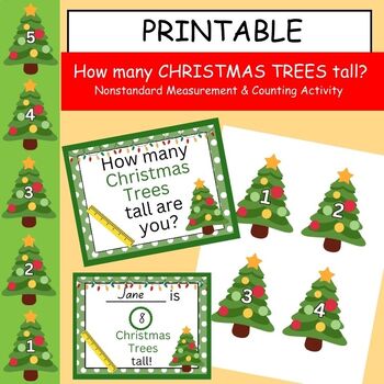 How Many Christmas Trees Tall? Counting & Non Standard Measurement