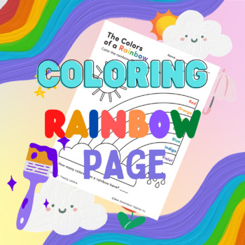 How Many Colors in a Rainbow? Colors Practice Rainbow Coloring Page ...