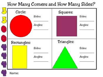Preview of How Many Corners & How Many Sides? Plane Shapes PowerPoint Sort